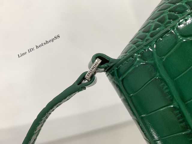 Balenciaga專櫃爆款XX Bag斜挎背包 巴黎世家鱷魚紋皮翻蓋腋下包 fyj1904